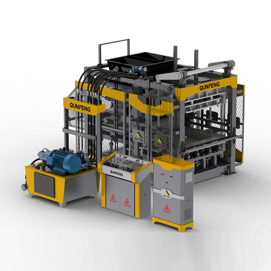 Concrete Brick Machine QS1500 কংক্রিট ইট মেশিন QS1500