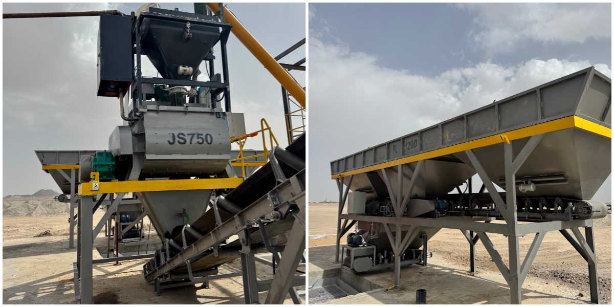 পাকিস্তানে কুনফেং কংক্রিট ব্লক তৈরির মেশিনের স্বয়ংক্রিয় ব্যাচিং সিস্টেম